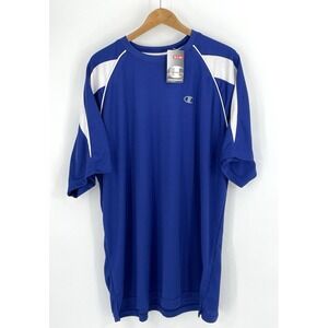 NWT Champion Performance T Shirt New W/Tags Men's 2XL Blue and White
